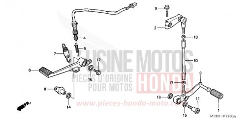 PEDALE DE FREIN/PEDALE DE CHANGEMENT CBR600RR3 de 2003